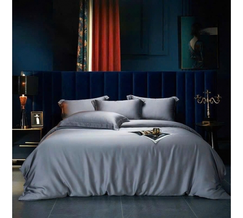 Bộ chăn ga cotton satin xám-2