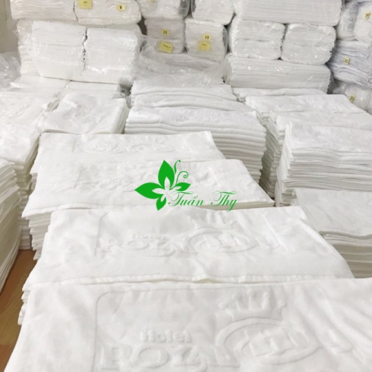 Khăn tắm khách sạn 100% Cotton dệt logo