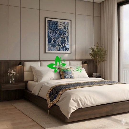 Chăn ga vải T250 trắng trơn cottonsatin 50/50