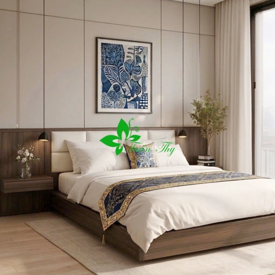 Chăn ga vải T250 trắng trơn cottonsatin 50/50