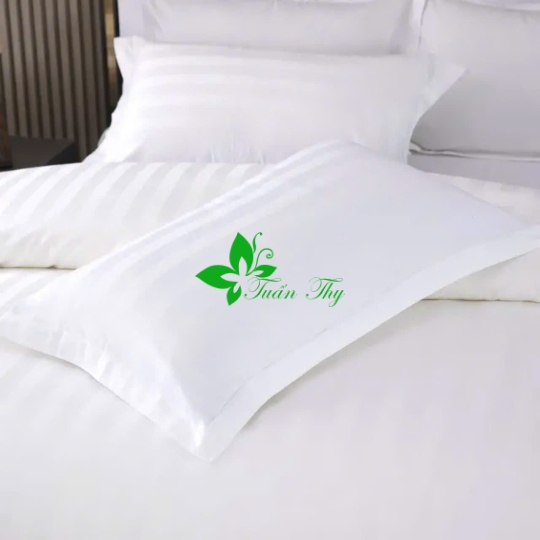 Bộ chăn ga vải sọc 3cm